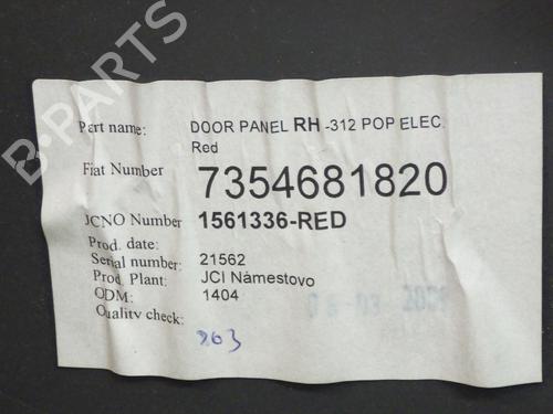 Front right panel FIAT 500 (312_) 1.2 (312AXA1A) | BP16768780C59 