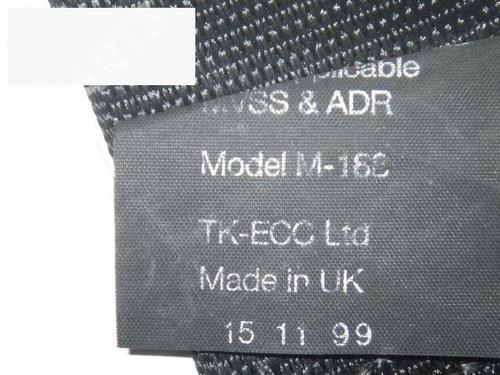 Rear center seatbelt OPEL ZAFIRA A MPV (T98) 1.8 16V (F75) | BP6672093I27 