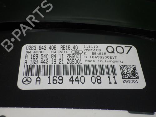 Instrument cluster MERCEDES-BENZ A-CLASS (W169) A 180 CDI (169.007, 169.307) | BP26380954C47 