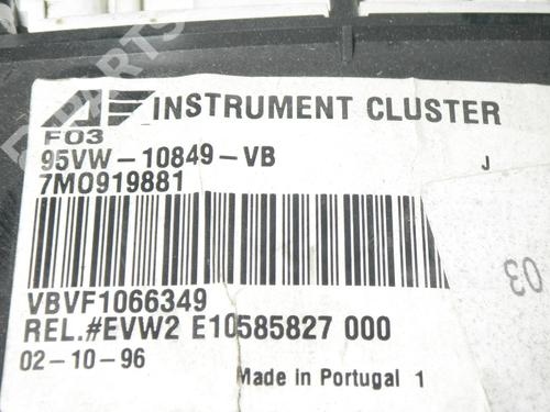 Instrument cluster VW SHARAN (7M8, 7M9, 7M6) 2.8 VR6 | BP6374687C47 