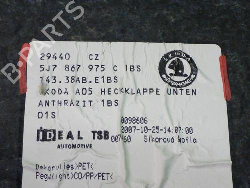 Tailgate trim SKODA ROOMSTER (5J7) 1.9 TDI | BP30332011C151