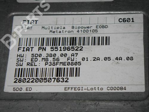 Control unit FIAT MULTIPLA (186_) 1.6 16V Bipower (186AXC1A) | BP6356671M11 