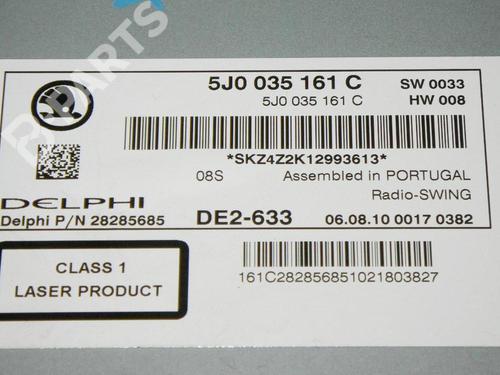 Radio SKODA FABIA II (542) 1.6 TDI | BP6358016E6 