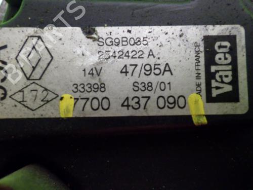 Generator RENAULT CLIO II (BB_, CB_) 1.2 16V (BB05, BB0W, BB11, BB27, BB2T, BB2U, BB2V, CB05,... | BP29622151M7 