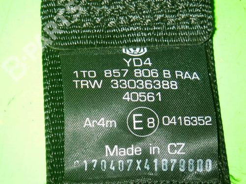 Rear right seatbelt VW TOURAN (1T1, 1T2) 1.4 TSI | BP6667075I28 