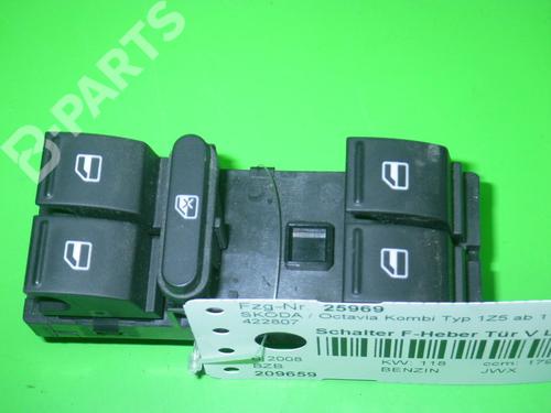 Used Left front window switch SKODA OCTAVIA II Combi (1Z5) 1.8 TSI (160 hp) 6358889