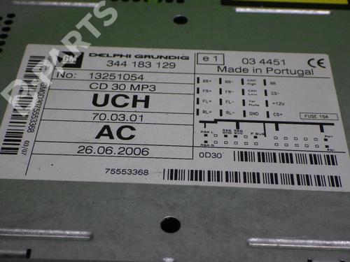 Radio OPEL ASTRA H Estate (A04) 1.9 CDTI (L35) | BP6385118E6 