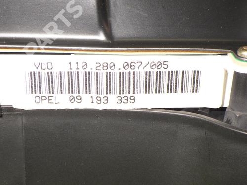Instrument cluster OPEL ASTRA G Hatchback (T98) 1.6 (F08, F48) | BP6381596C47 
