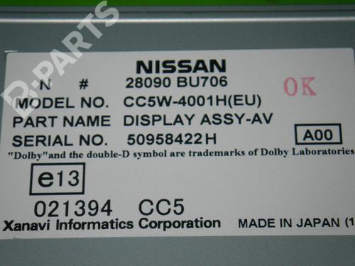 Display monitor NISSAN ALMERA TINO (V10) 1.8 | BP6365455C48 