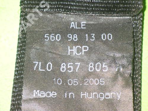 Rear left seatbelt VW TOUAREG (7LA, 7L6, 7L7) 3.0 V6 TDI | BP6654843I29 