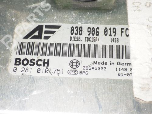 Control unit VW SHARAN (7M8, 7M9, 7M6) 1.9 TDI | BP6380365M11 