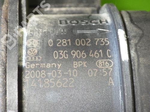 Mass air flow sensor VW TRANSPORTER T5 Platform/Chassis (7JD, 7JE, 7JL, 7JY, 7JZ, 7F 2.5 TDI | BP6383749M95 