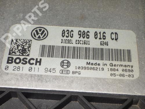 Control unit VW TOURAN (1T1, 1T2) 1.9 TDI | BP6384808M11 