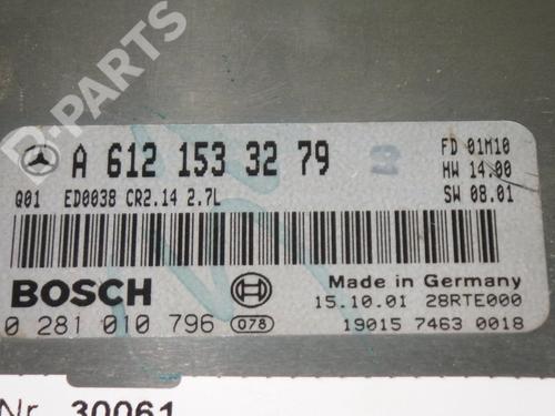 Control unit MERCEDES-BENZ M-CLASS (W163) ML 270 CDI (163.113) | BP6392358M11 