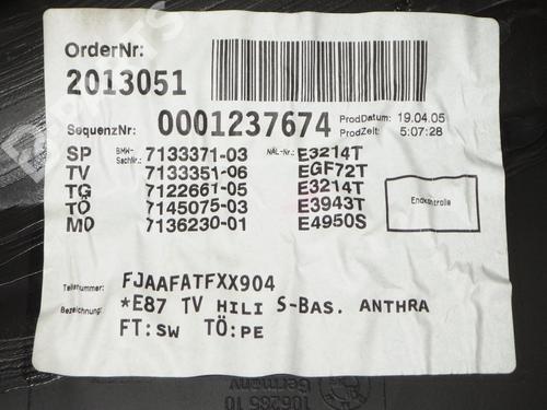 Rear left panel BMW 1 (E87) 116 i | BP6641269C60 