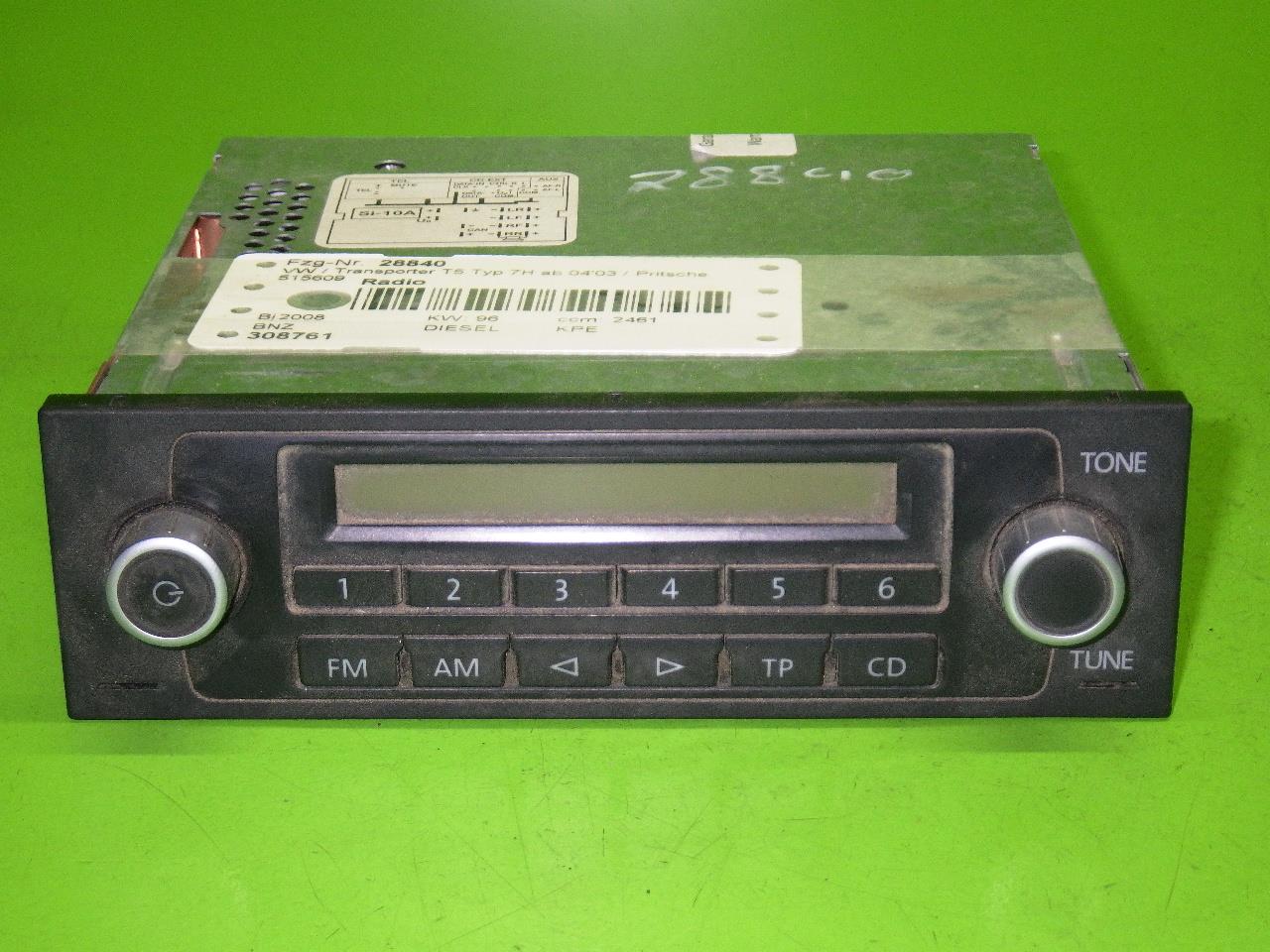Autoradio VW TRANSPORTER T5 Platform/Chassis (7JD, 7JE, 7JL, 7JY, 7JZ ...