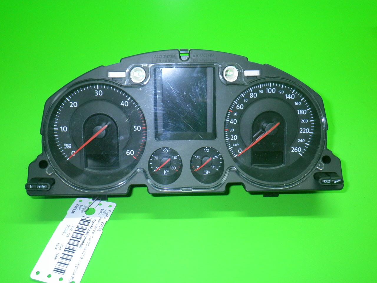 Instrument cluster VW PASSAT B6 (3C2) 2.0 TDI 6372604 BParts