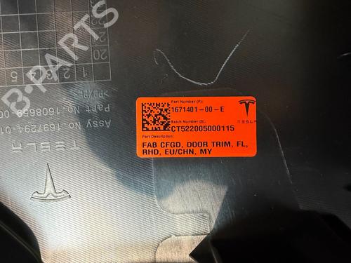 Front left panel TESLA MODEL Y (5YJY) Long Range All-wheel Drive | BP32333513C58  - Image 9