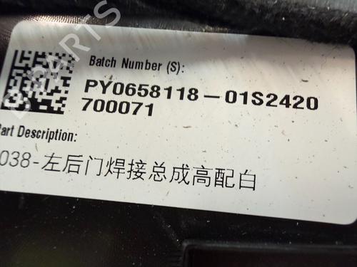 Rear left panel TESLA MODEL 3 (5YJ3) EV AWD | BP31634994C60 