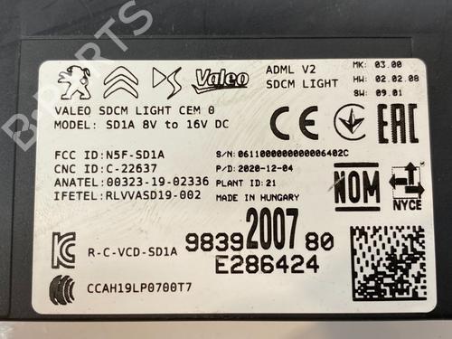 Elektronische module VAUXHALL CORSA Mk V (F) CORSA-e | BP29690140M83 