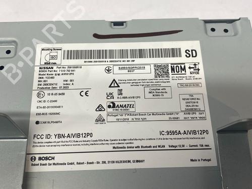 Radio NISSAN LEAF (ZE1) Electric | BP29691363E6 