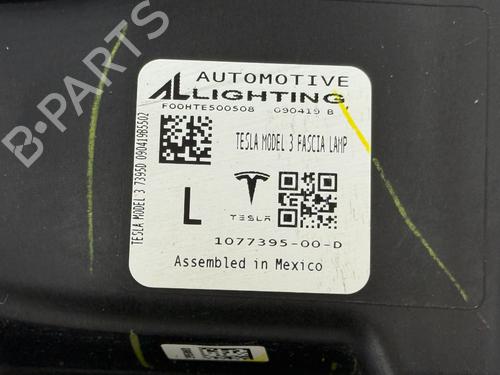 Venstre  Fortil Tågelygte TESLA MODEL 3 (5YJ3) EV AWD | BP30366983C30 