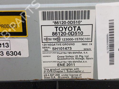 Sistema audio TOYOTA YARIS (_P9_) 1.4 D-4D (NLP90_, NLP90R) (90 hp) 28755980