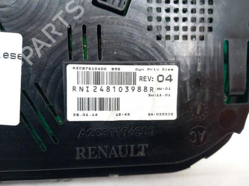 Used Instrument cluster Instrument cluster RENAULT MEGANE III Hatchback (BZ0/1_, B3_) 1.5 dCi (BZ0C) (90 hp) 28746488 28746488