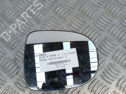 Used Right mirror glass RENAULT CLIO III (BR0/1, CR0/1) 1.5 dCi (C/BR0G, C/BR1G) (68 hp) 28767664