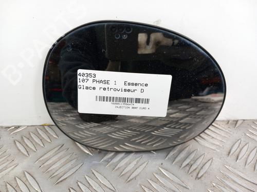 Used Right mirror glass PEUGEOT 107 (PM_, PN_) 1.0 (68 hp) 29525324