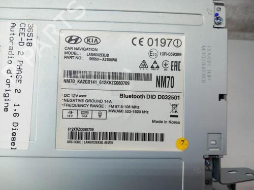 Radio KIA CEE'D (JD) 1.6 CRDi 136 | BP28741108E6 