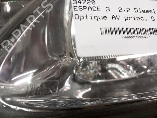 Used Left headlight RENAULT ESPACE III (JE0_) 2.2 dCi (JE0K) (130 hp) 28747229