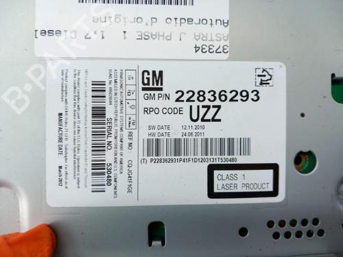 Radio OPEL ASTRA J (P10) 1.7 CDTI (68) | BP28768792E6