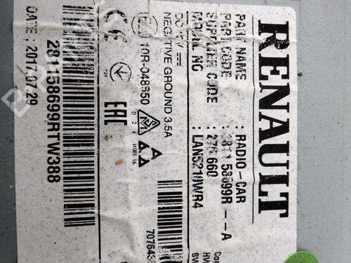 Radio RENAULT CLIO IV (BH_) 1.5 dCi 90 | BP28780034E6 