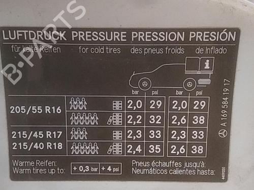 Klapa wlewu paliwa MERCEDES-BENZ B-CLASS Sports Tourer (W245) B 180 CDI (245.207) | BP28762599C131