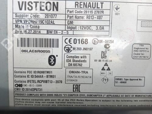 Radio RENAULT TWINGO III (BCM_, BCA_) 1.0 SCe 70 (BCMB) | BP28733965E6 - Image 4