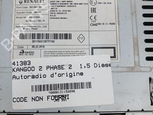 Radio RENAULT KANGOO Express (FW0/1_) 1.5 dCi 75 (FW07, FW10, FW04) | BP38343882E6 - Image 3