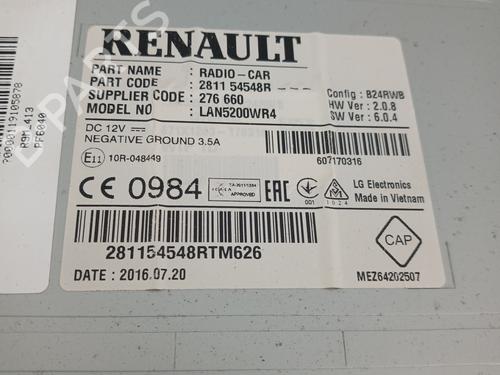 Used Radio Radio RENAULT TRAFIC III Van (FG_) 1.6 dCi 115 (FGMD) (116 hp) 31658572 31658572