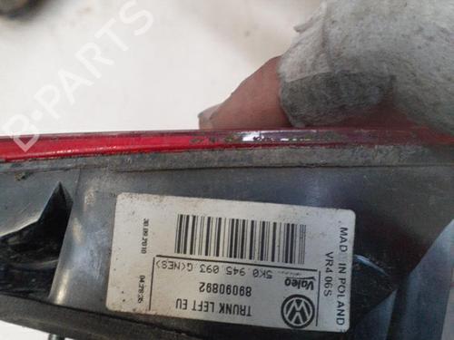 Left tailgate light VW GOLF VI (5K1) 1.6 TDI | BP28776803C79 
