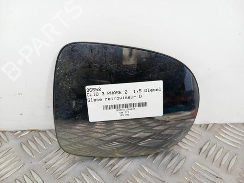 Speilglass høyre RENAULT CLIO III (BR0/1, CR0/1) 1.5 dCi (C/BR0G, C/BR1G) (68 hp) 29610240