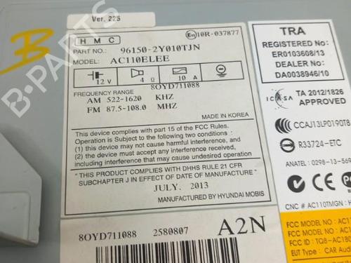 Radio HYUNDAI ix35 (LM, EL, ELH) 1.6 | BP28740373E6 