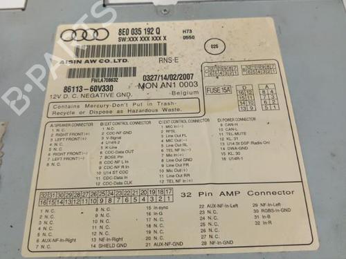Sistema audio AUDI A4 B7 (8EC) 2.7 TDI (180 hp) 31839333