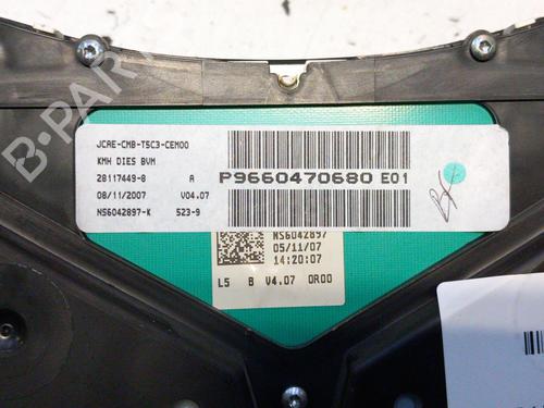 Kombiinstrument PEUGEOT 307 Break (3E) 1.6 HDi 110 (109 hp) 28770512