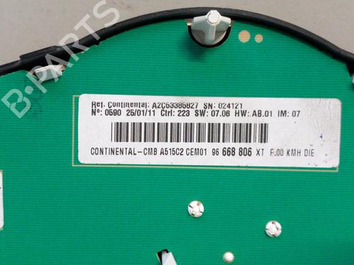 Used Instrument cluster Instrument cluster CITROËN C3 II (SC_) 1.4 HDi 70 (SC8HZC, SC8HR0, SC8HP4) (68 hp) 28770440 28770440