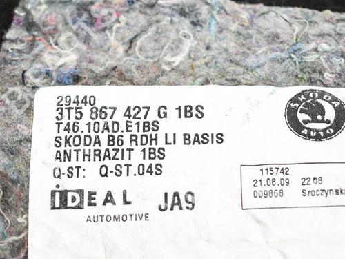 Boot lining SKODA SUPERB II (3T4) 1.9 TDI | BP14682635I3 