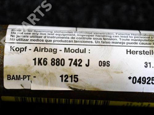 Right curtain airbag VW GOLF V (1K1) 1.9 TDI | BP6490705C12 