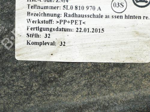 Wheel arch SKODA YETI (5L) 2.0 TDI 4x4 | BP14671669C56