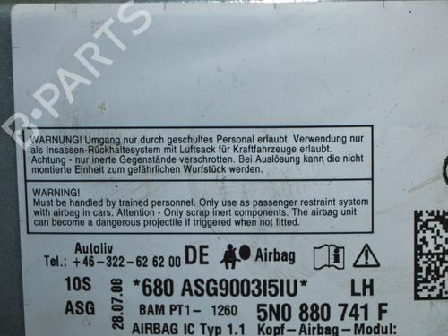 Left curtain airbag VW TIGUAN (5N_) 2.0 TDI 4motion | BP14675783C11 