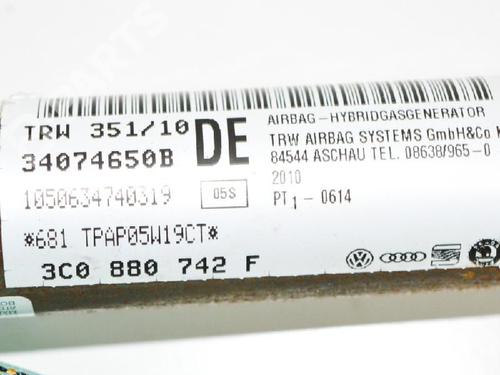 Høyre gardin kollisjonspute VW PASSAT B7 Variant (365) 1.6 TDI | BP6486210C12 