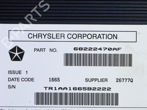 Electronic module DODGE CHALLENGER Coupe 5.7 | BP14679503M83 
